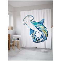 Штора для ванной JoyArty Мифическая рыба 180х200 (sc-12446)