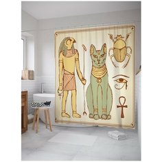 Штора для ванной JoyArty Египетские символы 180х200 (sc-15236)