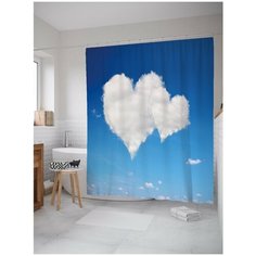 Штора для ванной JoyArty Облака в форме сердца 180х200 (sc-22893)