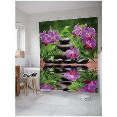 Штора для ванной JoyArty Красивые орхидеи 180х200 (sc-2398)