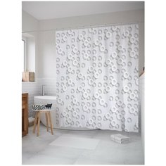 Штора для ванной JoyArty Мраморные кольца 180х200 (sc-20782)