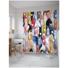 Штора для ванной JoyArty Конная радуга 180х200 (sc-12428)