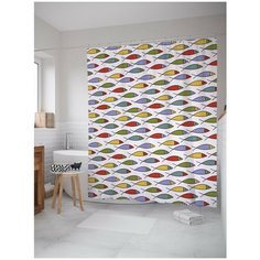 Штора для ванной JoyArty Рыбный косяк 180х200 (sc-17141)