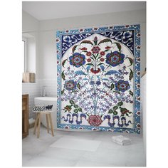 Штора для ванной JoyArty Волнистый цветочник 180х200 (sc-8351)