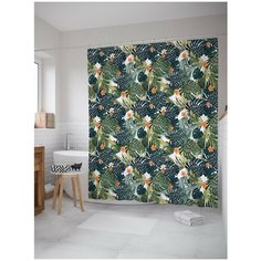 Штора для ванной JoyArty Тропический мотив 180х200 (sc-79849)