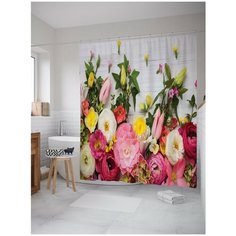 Штора для ванной JoyArty Розы и тюльпаны 180х200 (sc-20389)