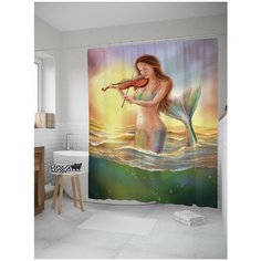 Штора для ванной JoyArty Русалка и скрипка 180х200 (sc-9104)
