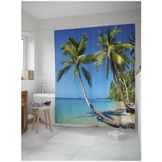 Штора для ванной JoyArty Падающая пальма на пляже 180х200 (sc-10065)