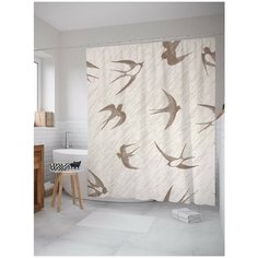 Штора для ванной JoyArty Парящие ласточки 180х200 (sc-16702)