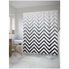 Штора для ванной JoyArty Зигзаги с градиентом 180х200 (sc-8718)