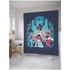Штора для ванной JoyArty Рок-группа 180х200 (sc-74532)