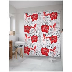 Штора для ванной JoyArty Цветочная пышность 180х200 (sc-12275)
