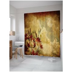 Штора для ванной JoyArty Цветы снимут усталость 180х200 (sc-16710)