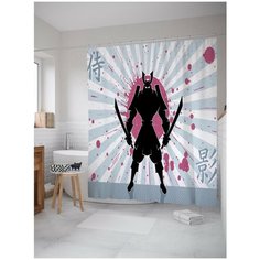 Штора для ванной JoyArty Разъяренный самурай 180х200 (sc-18266)