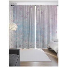 Портьеры JoyArty Цветочный дождь на ленте 265 см (p-14289)