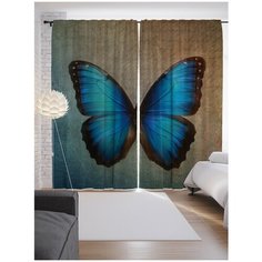 Портьеры JoyArty Спокойствие бабочки на ленте 265 см (p-3534)