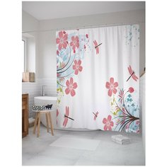 Штора для ванной JoyArty Нежные стрекозы 180х200 (sc-18341)