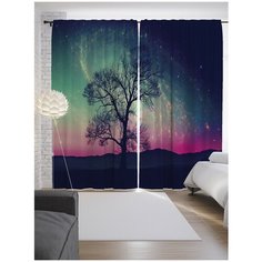 Портьеры JoyArty Древо космоса на ленте 265 см (p-8986)