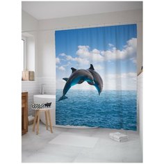 Штора для ванной JoyArty Парный прыжок 180х200 (sc-6114)