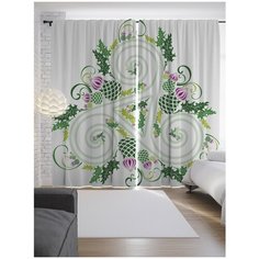 Портьеры JoyArty Дикие спирали на ленте 265 см (p-18613)