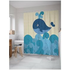 Штора для ванной JoyArty Китовая радость 180х200 (sc-23194)