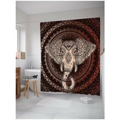 Штора для ванной JoyArty Слоновая мандала 180х200 (sc-22424)