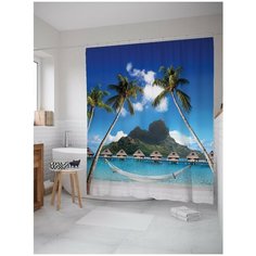 Штора для ванной JoyArty Курортная спальня 180х200 (sc-2612)