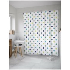 Штора для ванной JoyArty Цветной горошек 180х200 (sc-11576)