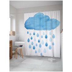 Штора для ванной JoyArty Крупный дождь 180х200 (sc-14957)
