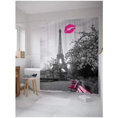 Штора для ванной JoyArty Французский поцелуй 180х200 (sc-4419)