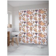 Штора для ванной JoyArty Свинка-спортсмен 180х200 (sc-10429)