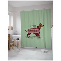 Штора для ванной JoyArty Люблю таксу 180х200 (sc-53890)