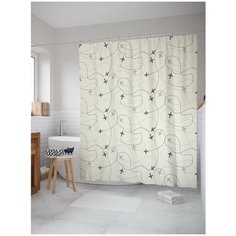 Штора для ванной JoyArty Самолетные маршруты 180х200 (sc-20877)