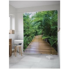 Штора для ванной JoyArty Мостик через джунгли 180х200 (sc-12148)