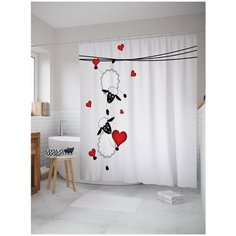 Штора для ванной JoyArty Влюбленные овечки 180х200 (sc-14812)