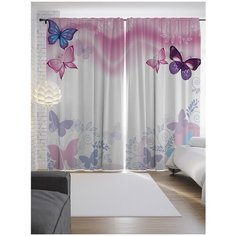 Портьеры JoyArty Волшебные бабочки на ленте 265 см (p-11948)