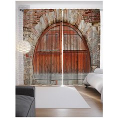 Портьеры JoyArty Врата в хлев на ленте 265 см (p-9795)