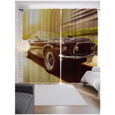 Портьеры JoyArty Скоростной автомобиль на ленте 265 см (p-30055)