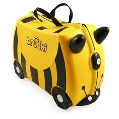 Чемодан trunki желтый с принтом