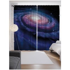 Портьеры JoyArty Спиральный космос на ленте 265 см (p-21085)