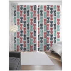 Портьеры JoyArty Ананасовый дождь на ленте 265 см (p-16778)