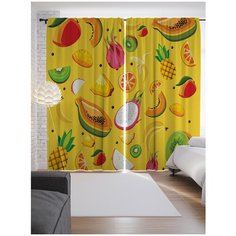 Портьеры JoyArty Сочные кусочки на ленте 265 см (p-71722)