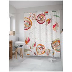 Штора для ванной JoyArty Вихревые розы 180х200 (sc-29733)