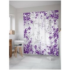 Штора для ванной JoyArty Цветочный узор 180х200 (sc-56616)