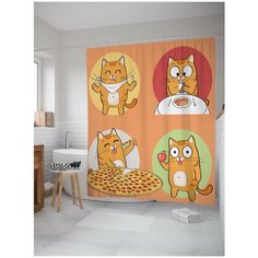 Штора для ванной JoyArty Стиль кота 180х200 (sc-9628)