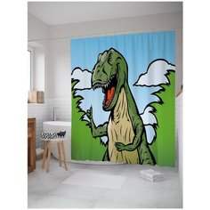 Штора для ванной JoyArty Нарисованный тиранозавр 180х200 (sc-40128)