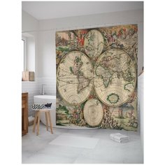 Штора для ванной JoyArty Древний атлас 180х200 (sc-3370)