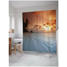 Штора для ванной JoyArty Прогулка по берегу 180х200 (sc-13808)