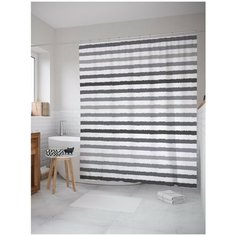 Штора для ванной JoyArty Серые линии 180х200 (sc-20770)