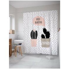 Штора для ванной JoyArty Влюбленный кактус 180х200 (sc-91985)